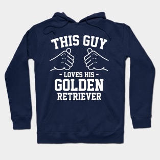 This guy loves his golden retriever Hoodie